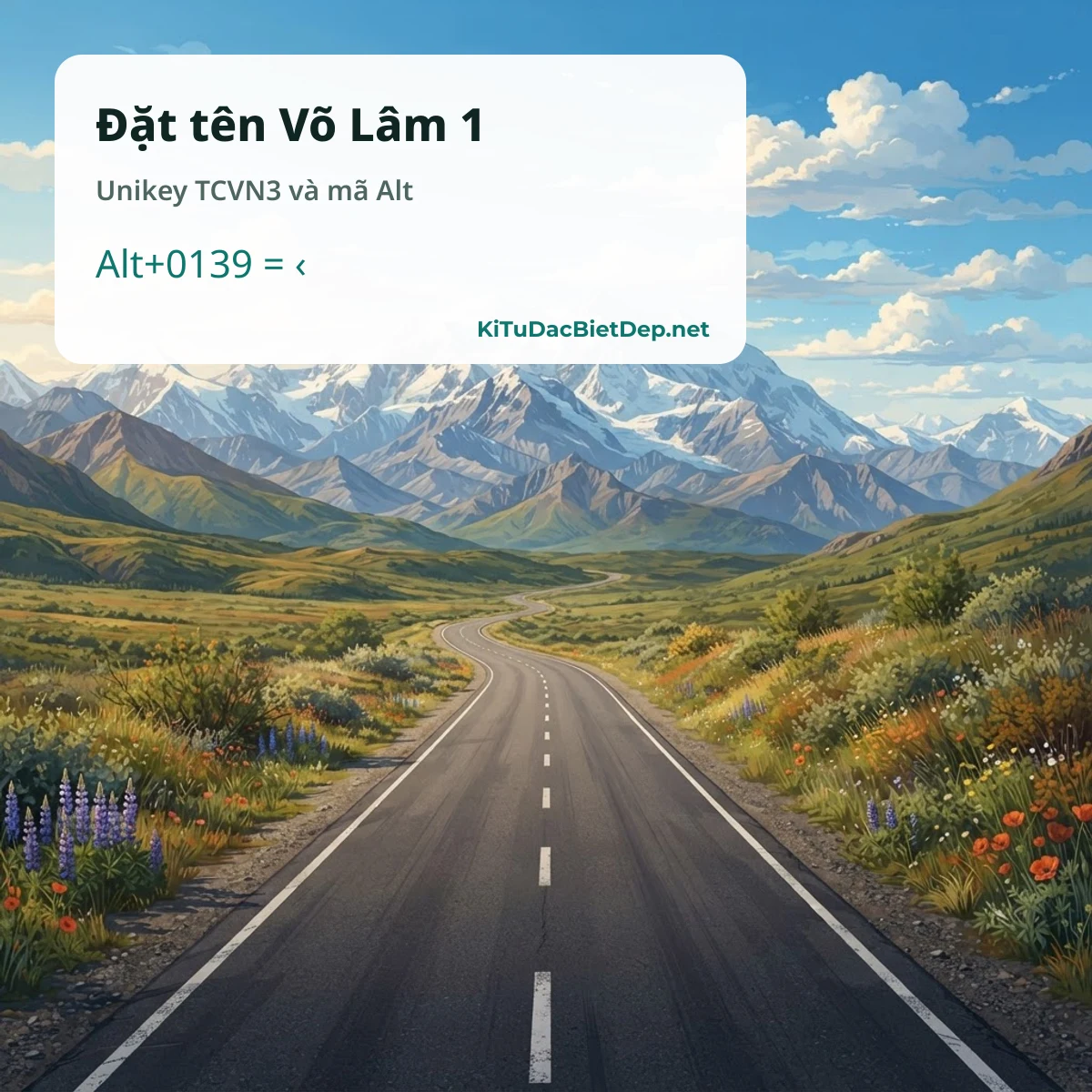 Đặt tên Võ Lâm 1 có dấu bằng TCVN3 và mã Alt
