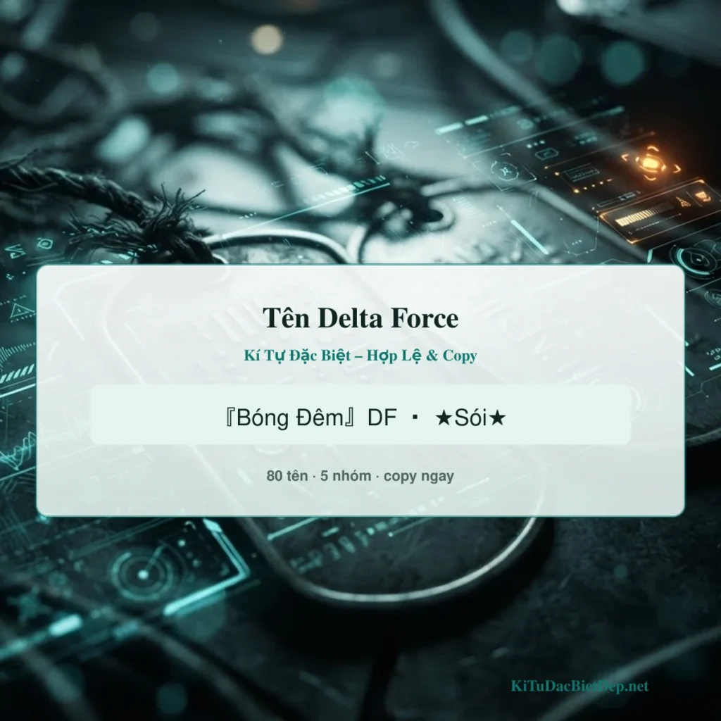 80 tên Delta Force kí tự đặc biệt tổng hợp