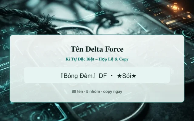 80 tên Delta Force kí tự đặc biệt tổng hợp