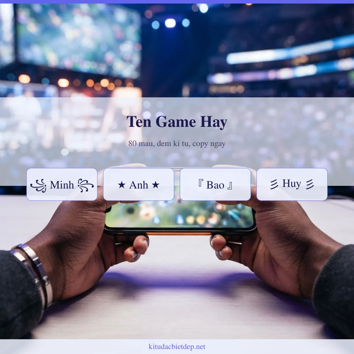 Tên game kí tự đặc biệt, sổ tay tạo tên