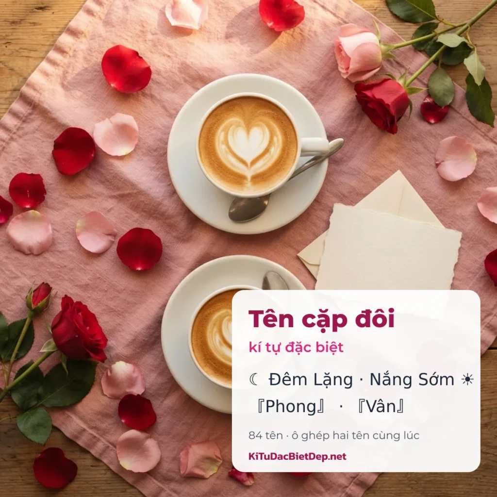 Tên cặp đôi kí tự đặc biệt